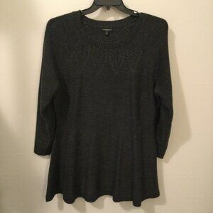 Lane Bryant Womens Size 14/16 Gray Long Sleeve Pullover Round Neck Sweater EUC